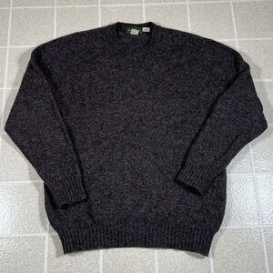 Vtg Four Winds 100% Shetland Wool Crewneck Sweater Sz L Made in England